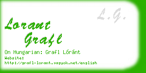 lorant grafl business card